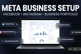 set up meta business suite, business portfolio, facebook and instagram