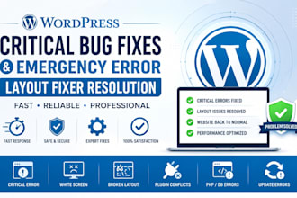 wordpress critical bug fixes emergency error layout fixer resolution
