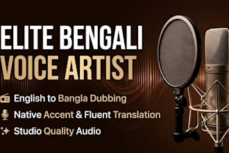 do a professional bengali voice over for your video