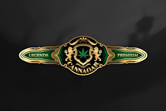 do modern unique cigar bands, cigar box and cigar label logo design