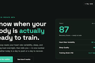 design a clean, modern web app UI like vitalloop