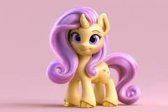 cute custom pony characters in my style