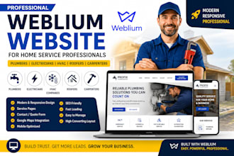 setup plumbers elctricians hvac companies  roofers carpenters weblium websit