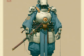 design futuristic robots mecha and armored characters