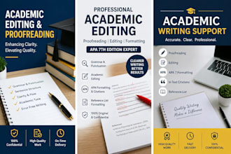 proofread, edit and format your academic paper in apa style