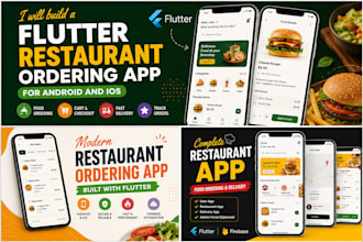 build a flutter restaurant ordering app for android and ios