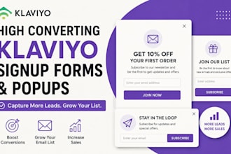 create high converting klaviyo signup forms and popups for ecommerce
