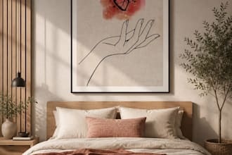 design luxury abstract wall art with modern home decor