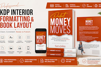 design KDP book cover, ebook cover and print ready book