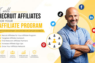 recruit affiliate for your affiliate program, affiliate recruitment for sign up