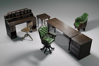create realistic 3d furniture, mattress, sofa, chair and product renders