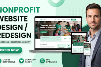 design a nonprofit charity donation non profit website on wordpress