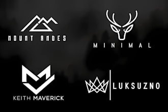 do premium modern minimalist logo with line art design