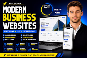design a modern responsive business website for your company with 3d animations