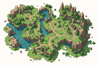 draw a custom map for fantasy, scifi, book or boardgame