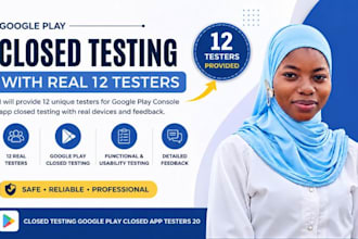 provide 12 testers for google play closed testing apk testing