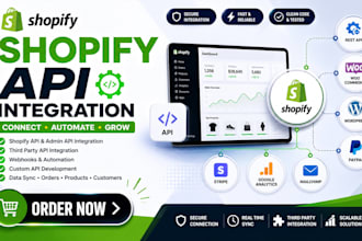 create professional shopify app and shopify API integration
