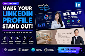 create professional linkedin banner for personal branding