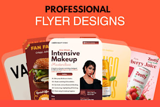 design professional flyers for businesses, events and brands