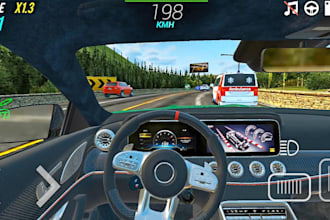 develop a complete unity 2d 3d car racing game for android, ios and pc