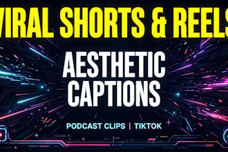 edit viral tiktok shorts, reels, youtube shorts with aesthetic captions