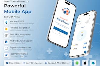 develop a custom flutter app for android and ios
