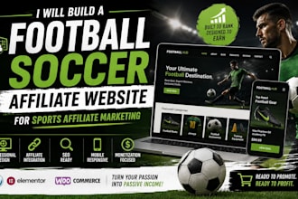 build a football soccer affiliate website for sports affiliate marketing
