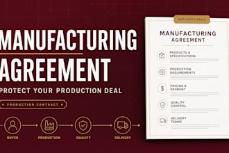 draft a professional manufacturing agreement for your business