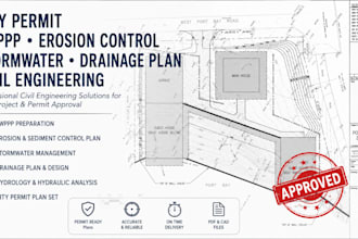 city permit swppp erosion control stormwater drainage plan civil engineering