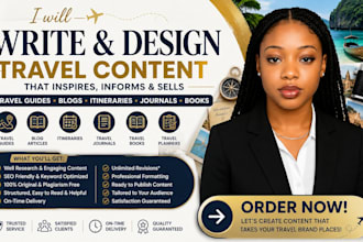 design travel guide write travel blogs article journal itinerary planner books