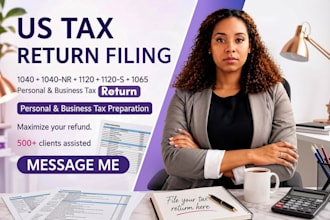 assist with us tax return, 1040, us tax, 1120, tax preparation, 1065 as cpa