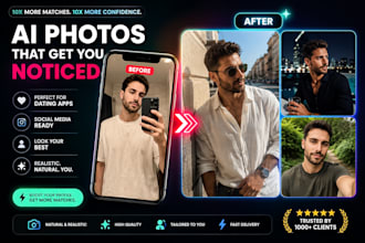 create realistic ai photos for tinder, dating profile and social media