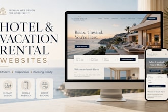 a modern website for your hotel or vacation rental