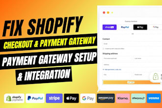 fix shopify checkout errors and payment gateway issues integrate shopify payment