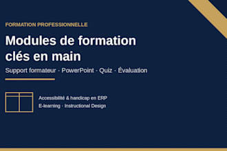 create your professional training course and module content