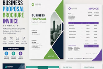 editable canva capability statement business proposal brochure invoice template