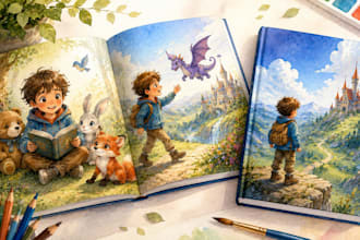 illustrate your children book for amazon KDP with print ready artwork