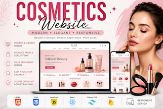 develop a modern cosmetics website