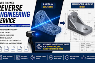 reverse engineer 3d scan to cad convert stl to step
