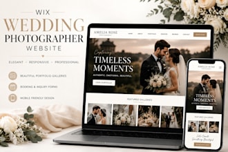 wix wedding website and photography portfolio