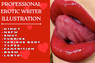 ghostwrite steamy romance and erotic fiction custom nsfw illustrations