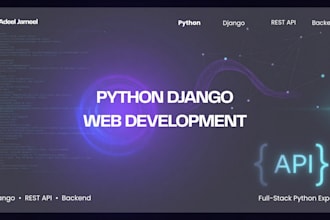 develop a python django web application and rest API
