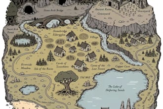 make fantasy map,rpg, 4k dnd with inkarnate map illustration