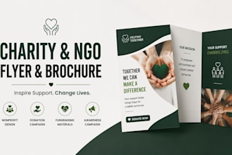 do charity, nonprofit organization, donation, fundraising flyer or brochure