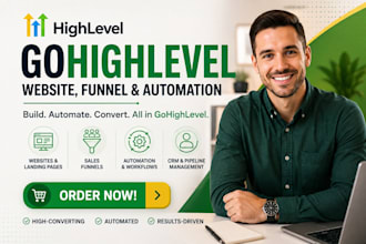 build gohighlevel website, gohighlevel funnel, gohighlevel automation