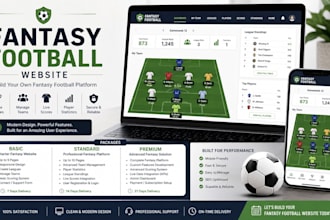 build a custom fantasy football website with leagues and live statistics