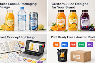 design professional food, cosmetic and ecommerce product packaging labels