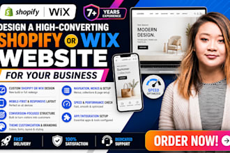 design shopify store redesign clone update shopify wix dropshipping website