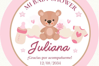 design cute baby announcement and aqiqah invitation card