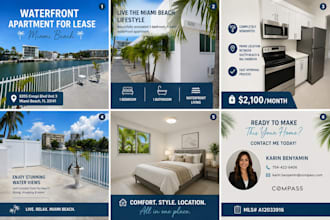 create a stunning real estate flyer, brochure, or banner